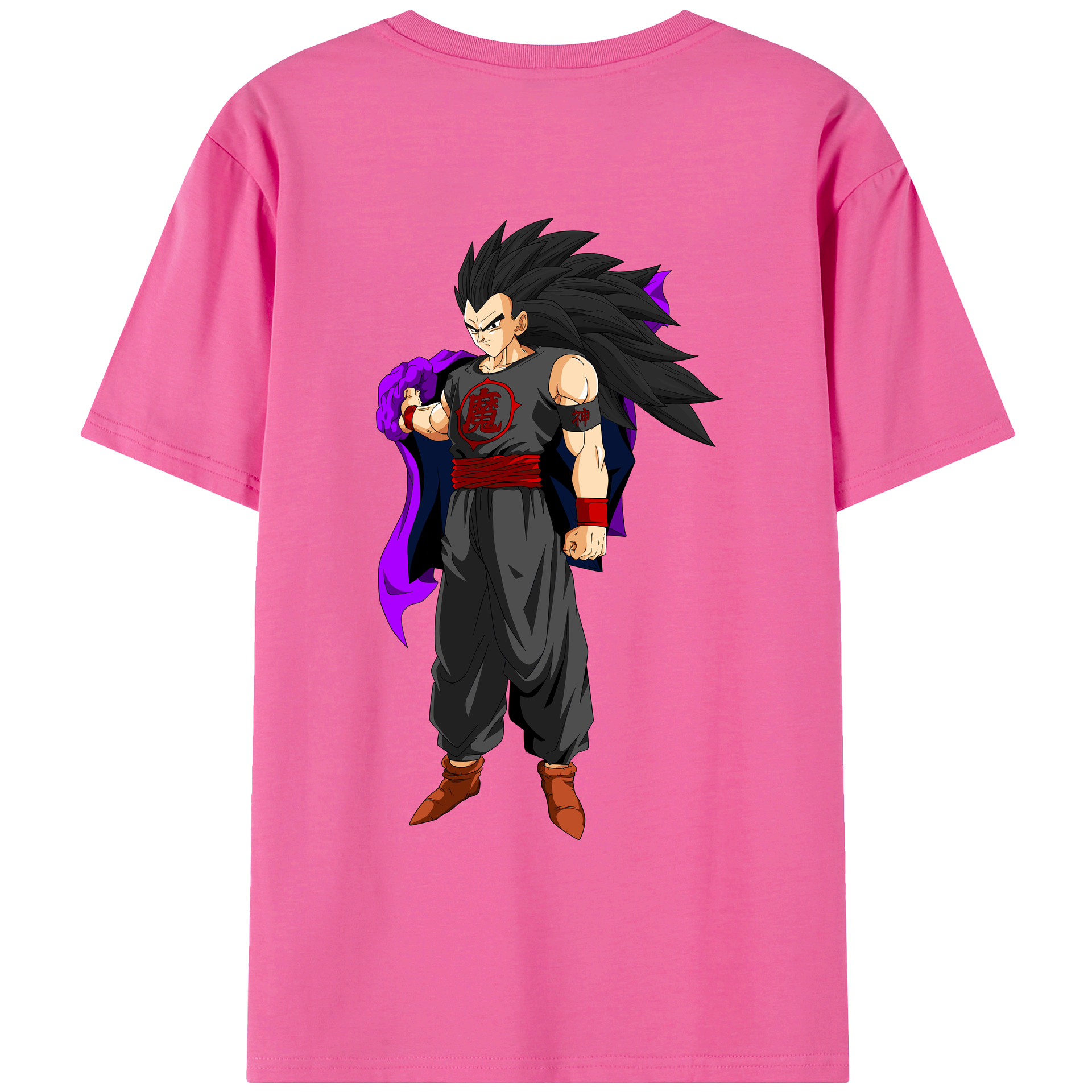 （画像用） ドラゴンボール ベジータ四世（Bejīta Yonsei）DRAGON BALL Vegeta IV レディース半袖Tシャツ(バックプリント)